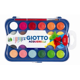 FILA Scatola 24 Giotto Acquerelli 30Mm - Contiene Un Pennello (352400)