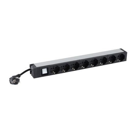 bticino C915308CL prolunghe e multiple 3 m 8 presa(e) AC Interno Nero, Grigio (LG-C915308CL)