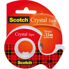 Scotch Nastro adesivo Crystal 19 mm x 7.5 m con chiocciola (98461)