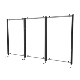 Peerless DS-LEDFLAAF-3X3 Supporto TV a parete 3,3 m (130") Nero (DS-LEDFLAAF-3X3)