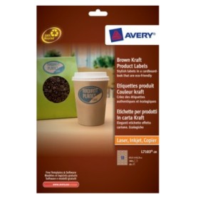 Avery Brown Kraft Product Labels Marrone (L7103-20)
