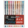 Koh-I-Noor NAGP10S penna gel Penna in gel con cappuccio Blu, Verde, Grigio, Arancione, Rosa, Rosso 10 pz (NAGP10S)