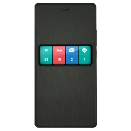 Wiko WKPRFIBK5460 custodia per cellulare Custodia a libro Nero (WKPRFIBK5460)
