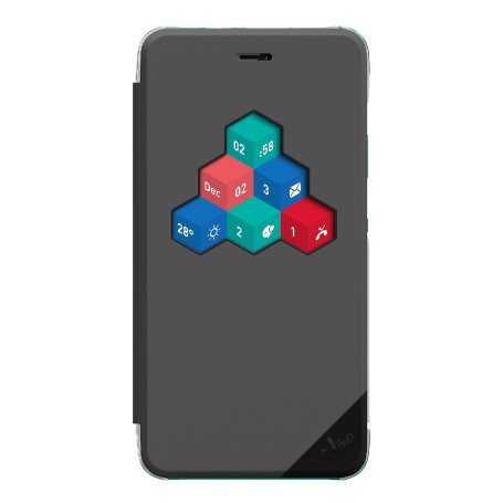 Wiko WiCUBE custodia per cellulare Custodia a libro Grigio (WKPRFIGY4901)