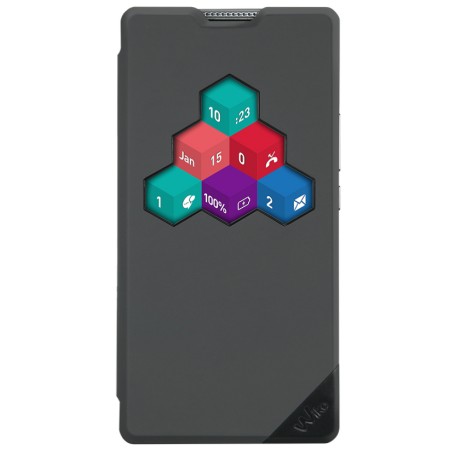Wiko WKPRFIGY3901 custodia per cellulare 12,7 cm (5") Custodia a libro Grigio (WKPRFIGY3901)