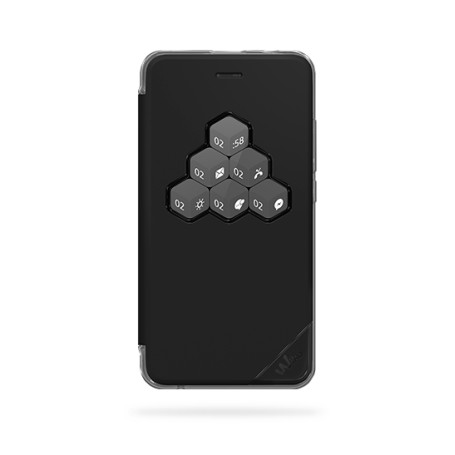 Wiko WKPRFIBK3953 custodia per cellulare 12,7 cm (5") Custodia a libro Nero, Grigio, Trasparente (WKPRFIBK3953)