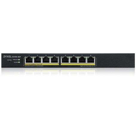Zyxel GS1915-8EP Gestito L2 Gigabit Ethernet (10/100/1000) Supporto Power over Ethernet (PoE) Nero (GS1915-8EP-EU0101F)