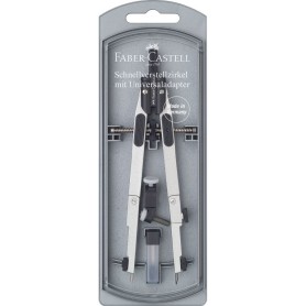 Faber-Castell 174014 compasso Nero, Acciaio inossidabile 1 pz (174014)