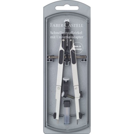 Faber-Castell 174014 compasso Nero, Acciaio inossidabile 1 pz (174014)