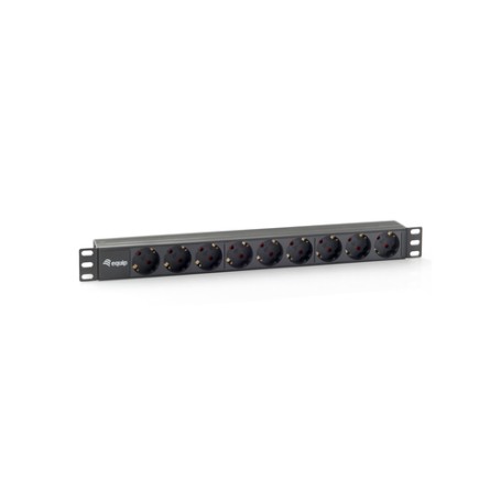 Equip 333282 unità di distribuzione dell'energia (PDU) 9 presa(e) AC 1U Nero (333282)