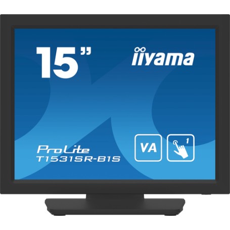 iiyama ProLite T1531SR-B1S Monitor PC 38,1 cm (15") 1024 x 768 Pixel XGA LCD Touch screen Nero (T1531SR-B1S)