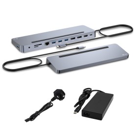 i-tec USB-C Metal Ergonomic 3x 4K Display Docking Station with Power Delivery 100 W + Universal Charger 100  (C31FLAT2PDPRO100W)