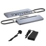 i-tec USB-C Metal Ergonomic 3x 4K Display Docking Station with Power Delivery 100 W + Universal Charger 100  (C31FLAT2PDPRO100W)