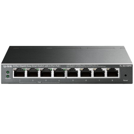 TP-LINK TL-SG108PE Non gestito Gigabit Ethernet (10/100/1000) Supporto Power over Ethernet (PoE) Nero (TL-SG108PE)