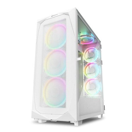 SHARKOON CASE REV300 FULL-TOWER, SIDE GLASS WHITE (REV300 WHITE)