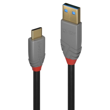 Lindy 36912 cavo USB 1,5 m USB 3.2 Gen 2 (3.1 Gen 2) USB C USB A Nero, Grigio (36912)