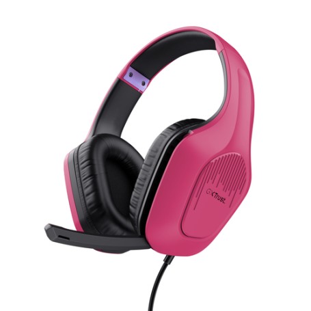 Trust GXT 415P Zirox Auricolare Cablato A Padiglione Giocare Rosa (24992)