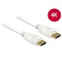DeLOCK 2m, 2xDisplayPort DisplayPort Bianco (84877)