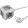 ALEA-Power 4-fach Steckdosenwrfel (hellgrau/wei, 1,4 Meter) (1150090)
