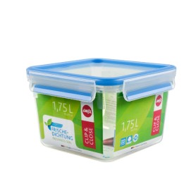 EMSA 508537 recipiente per cibo Rettangolare Scatola 1,75 L Blu, Trasparente 1 pz