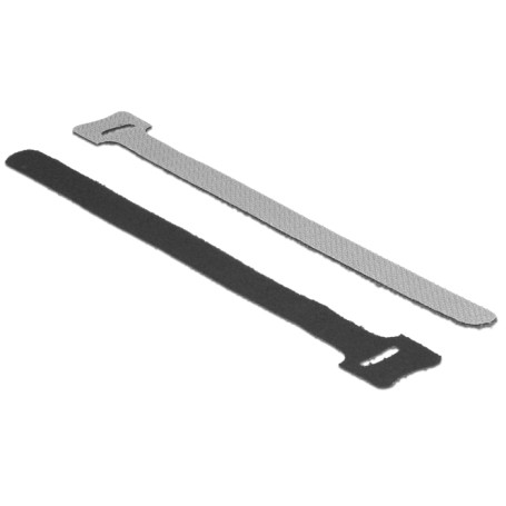 Klett-Kabelbinder 200mm x 12mm (schwarz, 10 Stck) (18687)