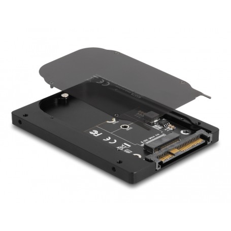 2.5? Konverter U.2 SFF-8639 zu M.2 NVMe (schwarz, Key M - 7 mm) (63379)