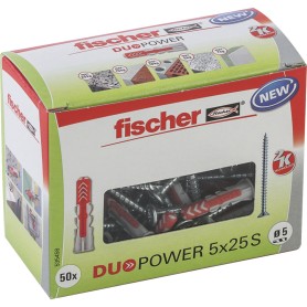 Dbel DUOPOWER 5x25 S LD (hellgrau/rot, 50 Stck, mit Schraube) (535458)