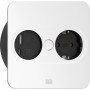 Einbausteckdose TWIST 2, eckig, 2-fach (schwarz, 1x Schutzkontakt, 1x USB-A, 1x USB-C) (946.105)