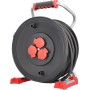 Profi-Kabeltrommel 399.192, 3x Schutzkontakt (schwarz/rot, 40 Meter H07RN-F 3G 2,5mm)