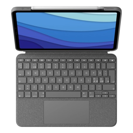 Logitech Combo Touch for iPad Pro 11-inch (1st, 2nd, and 3rd generation) Grigio Smart Connector QWERTY Nordic (920-010147)