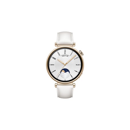 Watch GT4 41mm (Aurora-B19L) (gold/wei, wei-braunes Lederarmband) (40-56-6072)