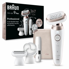 Braun Silk-épil 9 Flex 9-360 3D, Epilatore Elettrico Donna Per Epilazione Semplice, Bianco/Rosa (7500435225274)