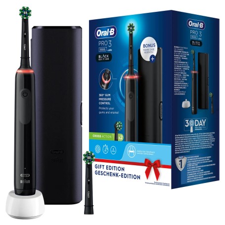 Oral-B Pro 3 3500 Adulto Spazzolino rotante Nero (Pro 3 3500 Black Edition)