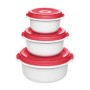 EMSA 518999 recipiente per cibo Rosso, Bianco 3 pz