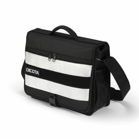 DICOTA P20471-16 borsa e tracolla Polietilene tereftalato riciclato (rPET), Poliuretano termoplastico (TPU) Nero, Bianco Unisex 