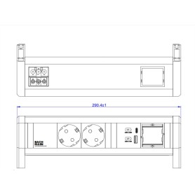 Bachmann Steckdosenleiste DESK 2xCEE7/3 902.0293 (902.0293)