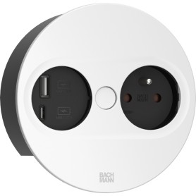 Bachmann 946.206 presa energia Type E + USB A + USB C Nero (946.012)