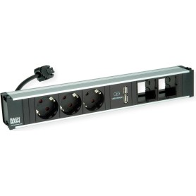 Bachmann CONI Steckdosenleiste 3xSchutzkontaktdosen 1xUSB Charger 2xCustom 0,2 m (912.0189)