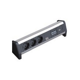 Bachmann DESK 1 prolunghe e multiple 3 presa(e) AC Nero, Grigio (339.1006)