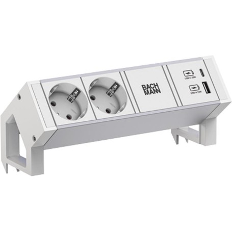 Bachmann Steckdosenleiste DESK2 ALU WHITE 937.402 (937.402)