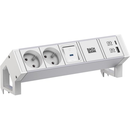 Bachmann Steckdosenleiste DESK2 ALU WHITE 937.410 (937.410)