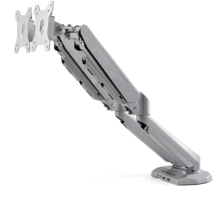 StarTech.com ARMSLIMDUOS supporto da tavolo per Tv a schermo piatto 81,3 cm (32") Morsa Argento (ARMSLIMDUOS)
