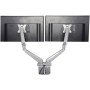 StarTech.com ARMSLIMDUOS supporto da tavolo per Tv a schermo piatto 81,3 cm (32") Morsa Argento (ARMSLIMDUOS)