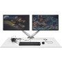 StarTech.com ARMSLIMDUOS supporto da tavolo per Tv a schermo piatto 81,3 cm (32") Morsa Argento (ARMSLIMDUOS)