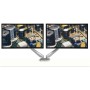 StarTech.com ARMSLIMDUOS supporto da tavolo per Tv a schermo piatto 81,3 cm (32") Morsa Argento (ARMSLIMDUOS)