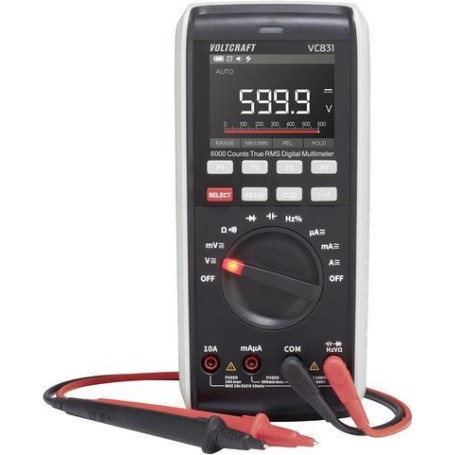 VOLTCRAFT VC-13110160 Hand-Multimeter kalibriert (ISO) digital CAT III 1000 V, CAT IV 600 V Anzeige (Counts): 6000 (VC-13110160)