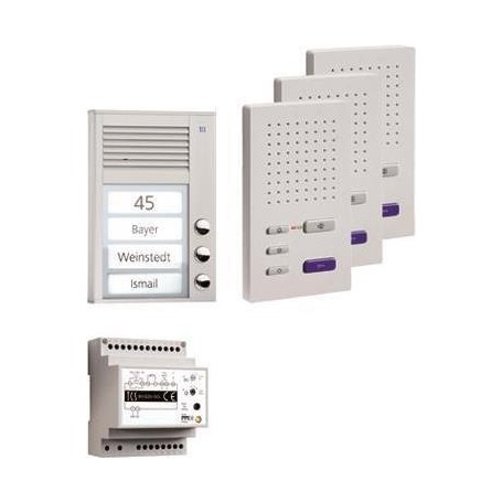 TCS pre:Pack Audio, Aufputz, PPAF03-EN/02, 3 Tasten pre:pack3 zum hörerlosen Freisprechen Aufputz bestehend aus 3 bereits vorko