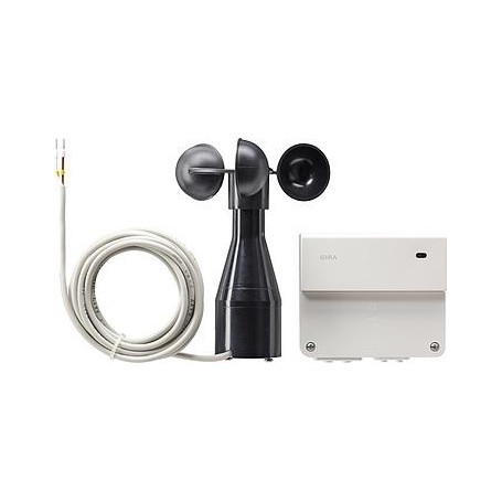 GIRA 091300 - Windgeschwindigkeit - 3,3 - 24,5 m/s - 50 m - Schwarz - Weiß - Acrylnitril-Butadien-Styrol (ABS) - IP55 (091300)