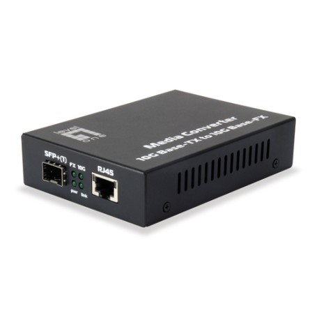 LevelOne GVT-0500 convertitore multimediale di rete 10000 Mbit/s Nero (GVT-0500)