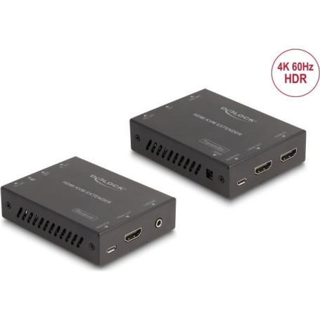 Delock HDMI KVM Extender Setüber Cat.6 Kabel 4K 60 Hz 70 m (65957)